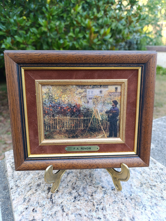 Pierre-Auguste Renoir – Peintre dans un jardin – Reproduction impressionniste encadrée