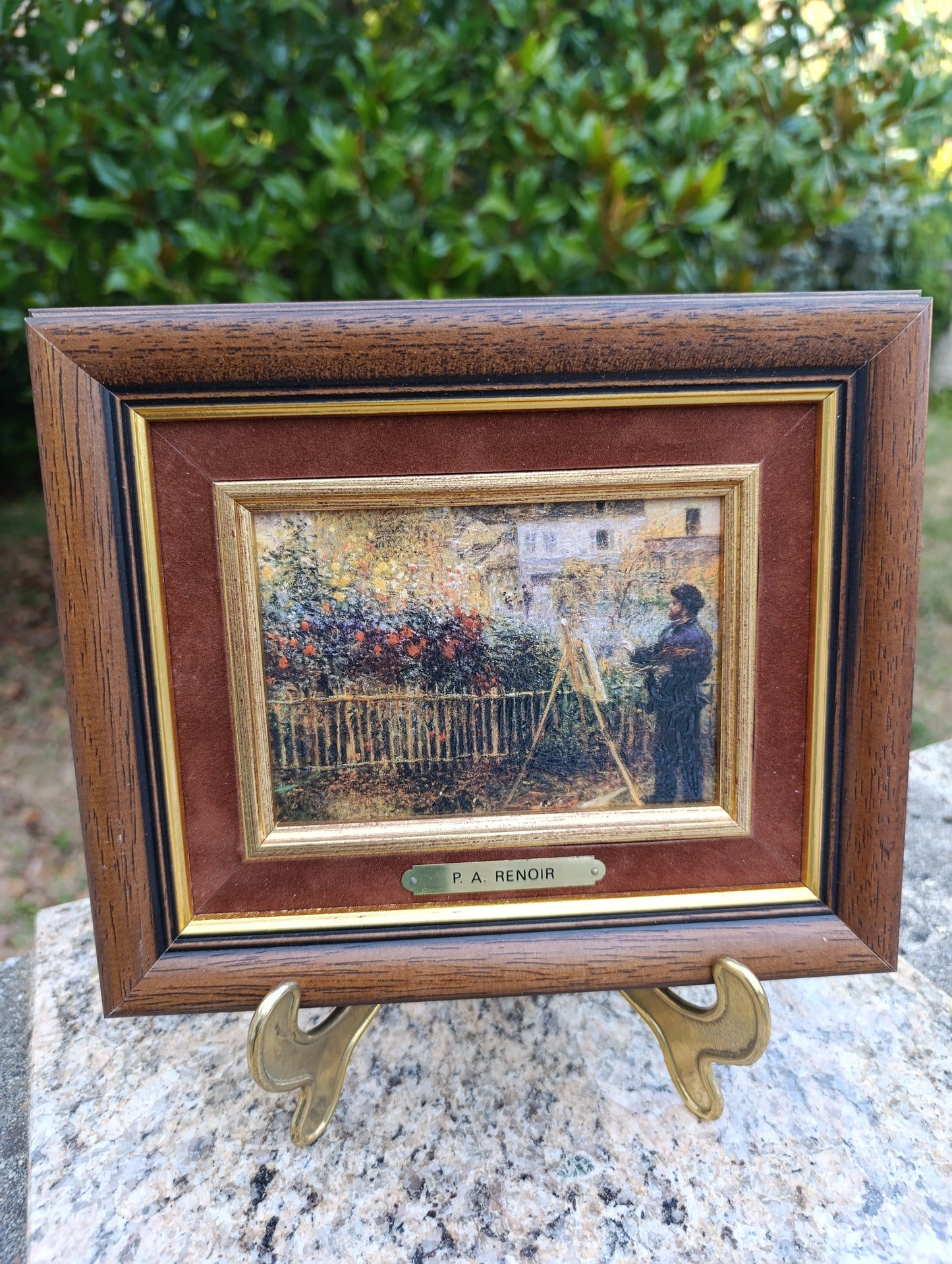 Tableau Pierre-Auguste Renoir – Peintre dans un jardin – Reproduction encadrée