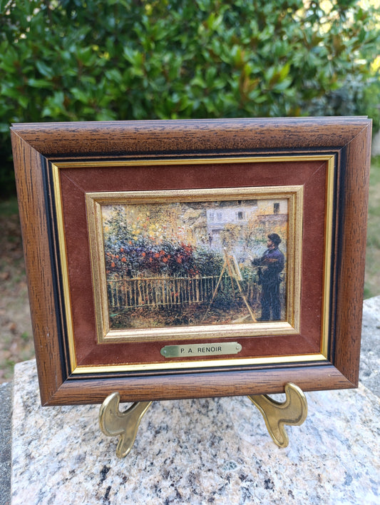 Tableau Pierre-Auguste Renoir – Peintre dans un jardin – Reproduction encadrée