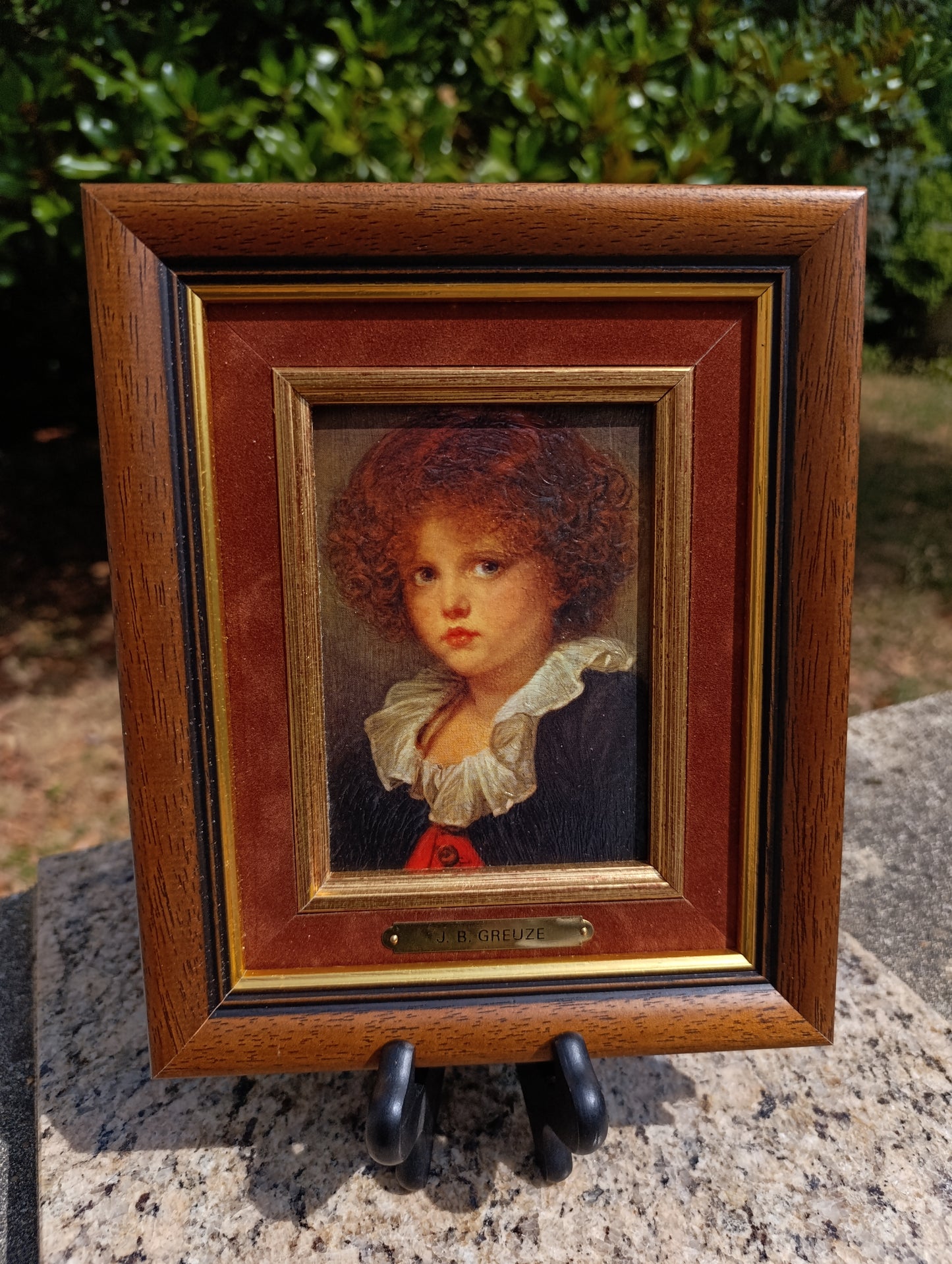 J.B. Greuze – Portrait d’enfant – Reproduction encadrée vintage