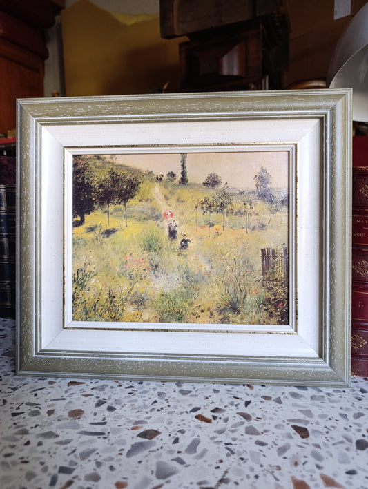 Tableau décoratif paysage impressionniste style Renoir encadré – 36 x 31 cm