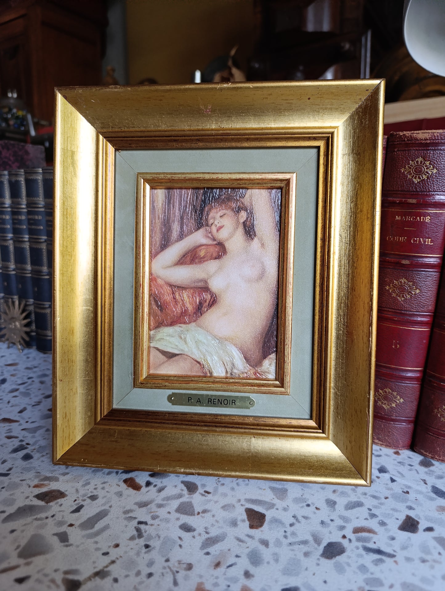 Reproduction encadrée P. A. Renoir – Nu féminin – Tableau décoratif style impressionniste