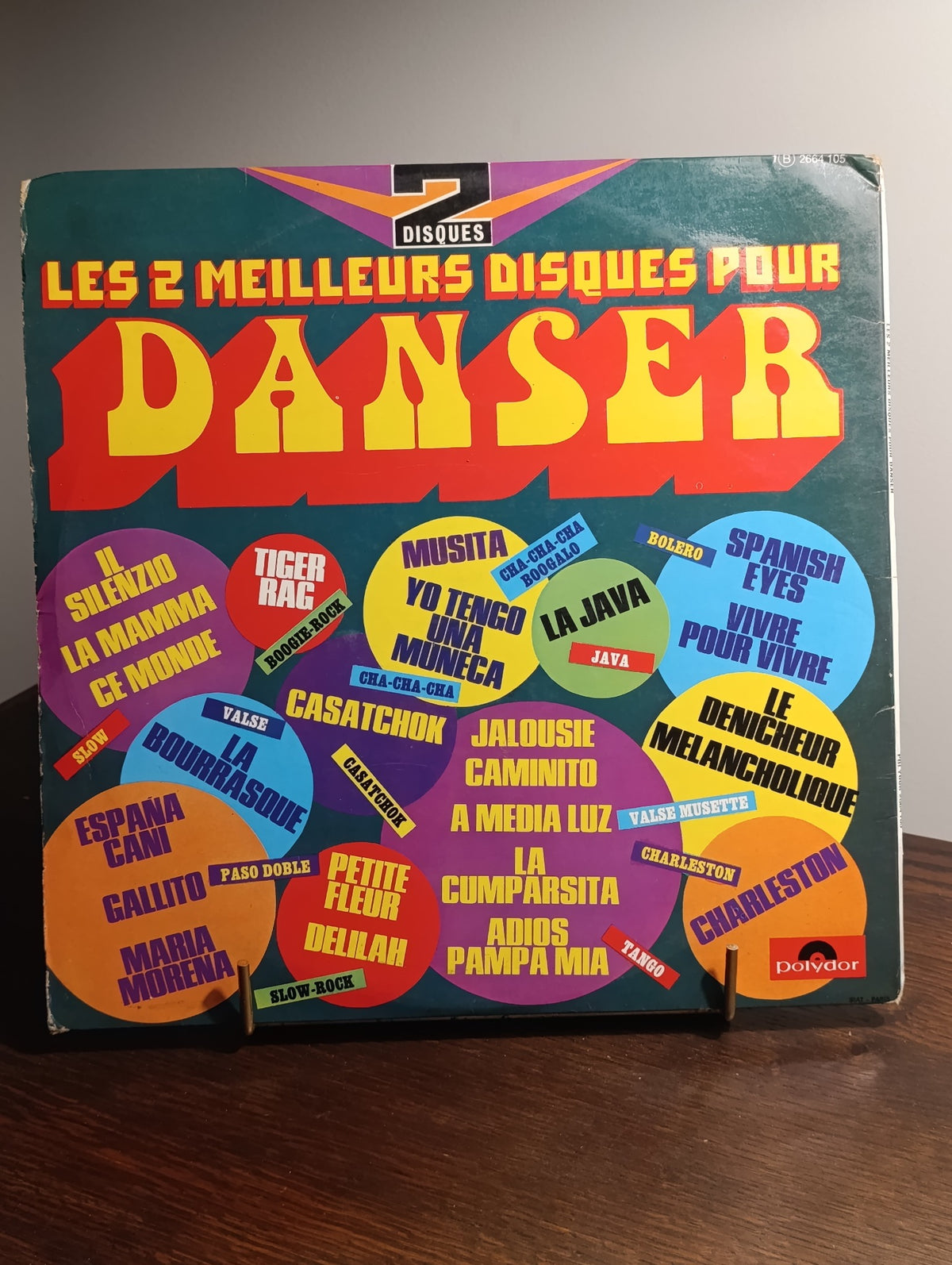Les 2 meilleurs disques pour danser – Compilation Polydor – Vinyle 33 tours – pochette de l’exemplaire vendu