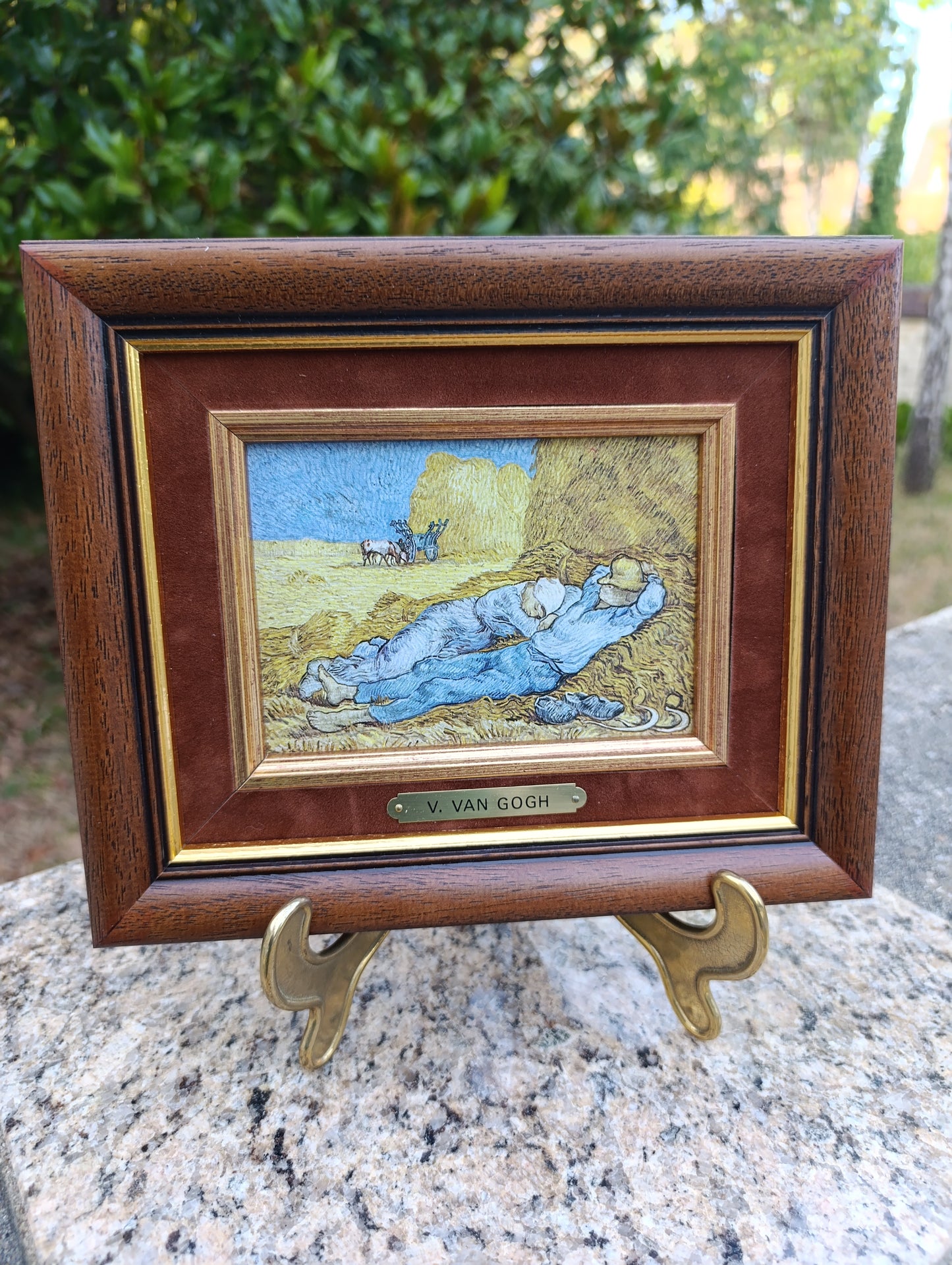 Vincent Van Gogh – La Sieste – Reproduction tableau encadré vintage